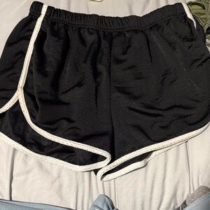 Aeropostale Black Athletic Shorts with White Trim